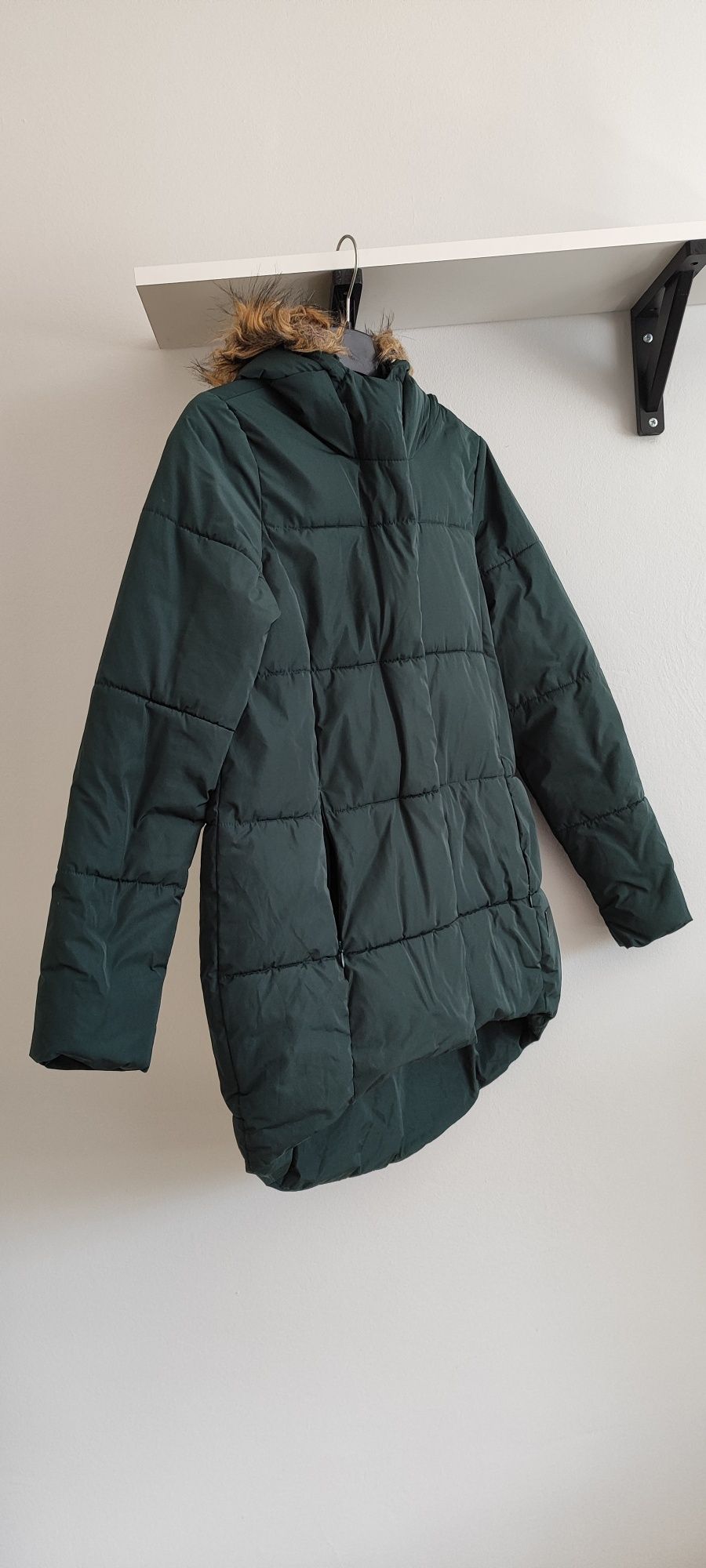 Kurtka zimowa damska Diverse XS S parka butelkowa zieleń