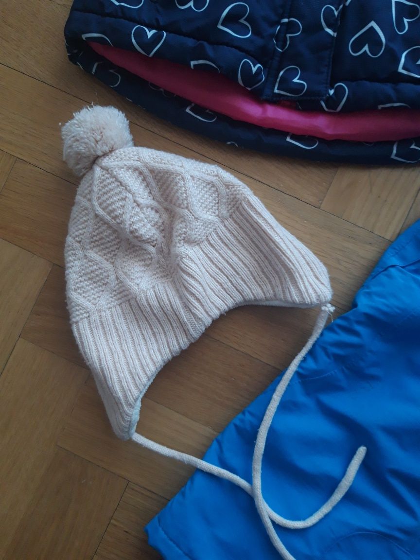 Spodnie zimowe, kurtka zimowa zestaw r. 92
