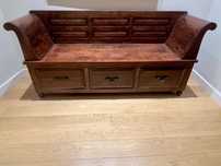 Ława sofa kolonialna teak drewniana  Almi Decor