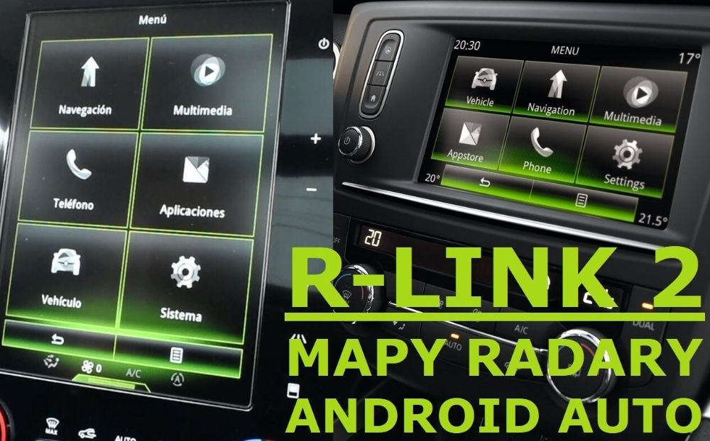 Dwie nowe mapy 2025 (TomTom i Here) Radary do każdego Renault R-LINK 2