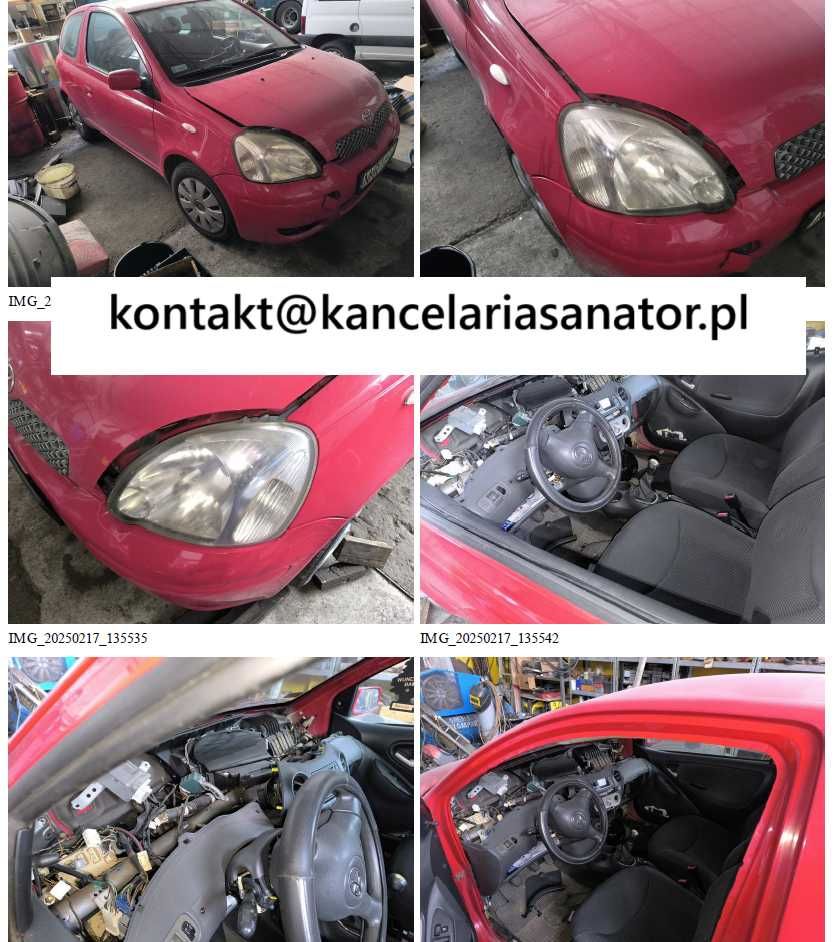 Syndyk sprzeda Toyota Yaris - 66% wartości /uszkodzony/