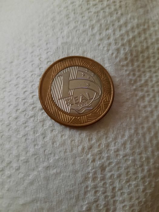 1 Real  Brasil ; moeda comemorativa 2002