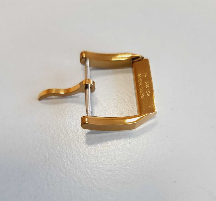 Klamra zapięcie 18mm do zegarka IWC Schauffhausen złota stal INOX
