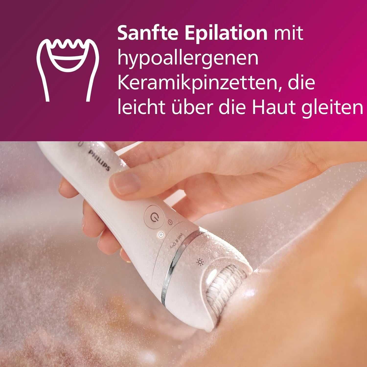 епілятор вологий і сухий для ніг і тіла Philips Epilator Series 8000