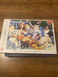 Puzzle Trefl 1000 psy w ogrodzie
