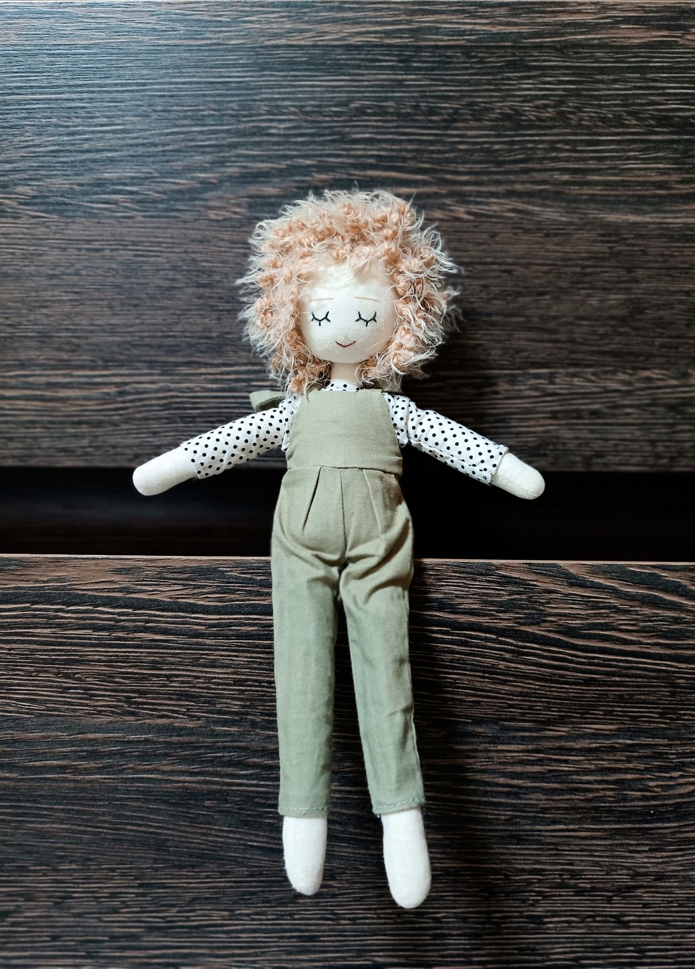 Мягкая кукла Lerusha Dolls, текстильная куколка, тильда