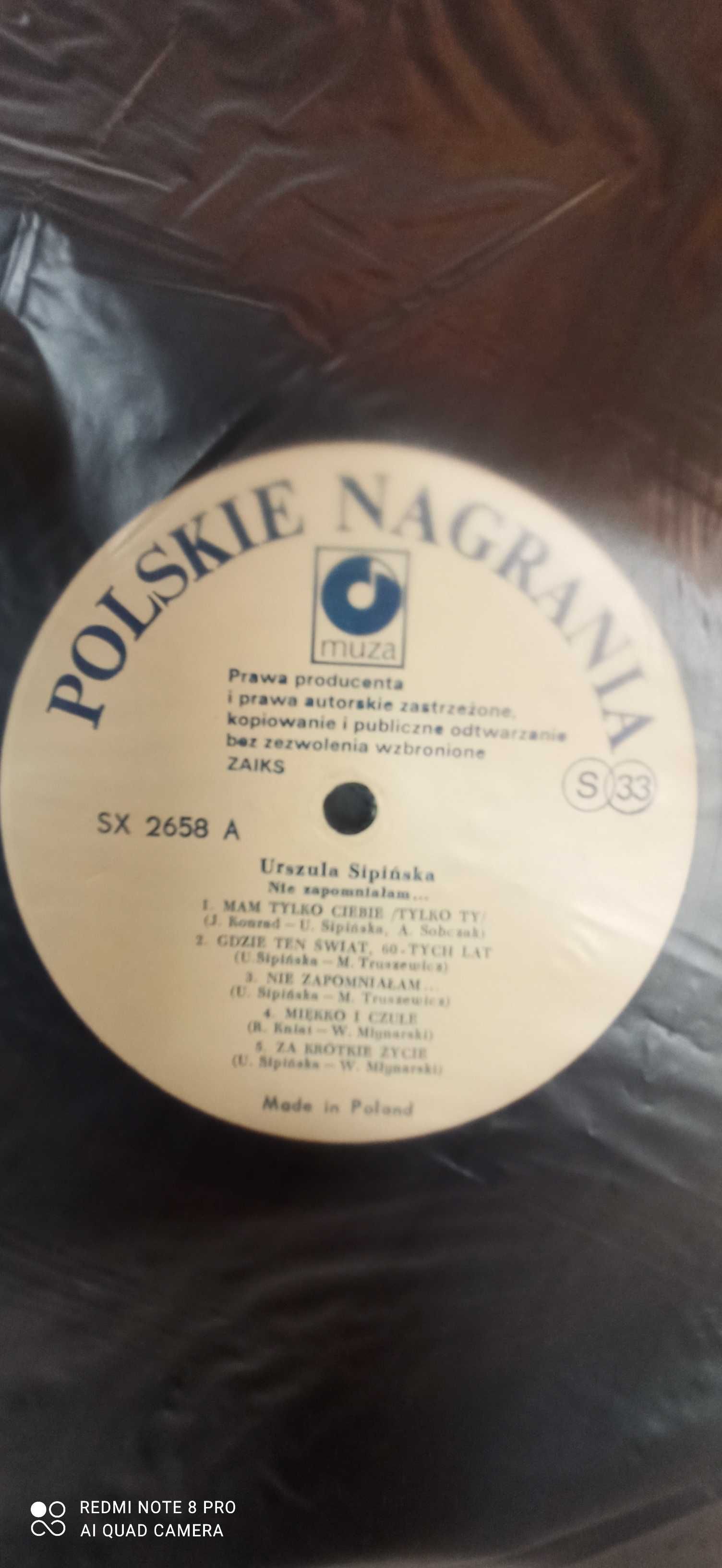 płyta winylowa Urszula Sipinska Nie zapomniałam