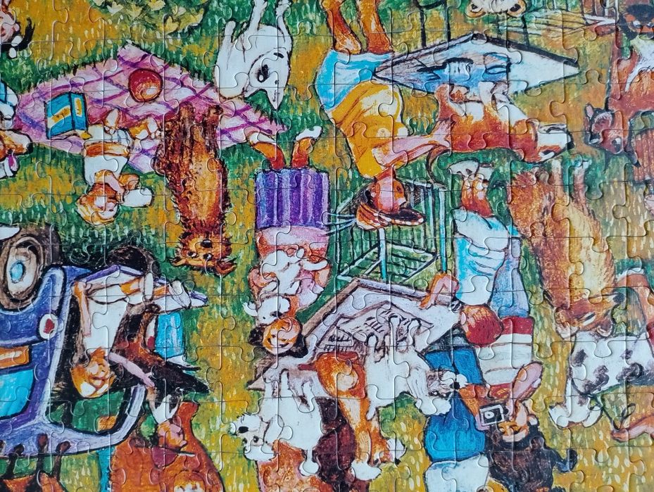 Puzzle 1000 Ravensburger rysowane komiks pies