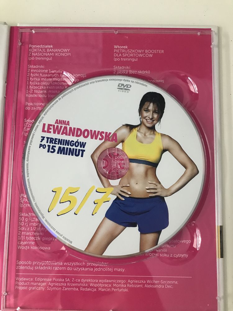 Anna Lewandowska 7 treningów po 15 minut płyta CD z książeczką