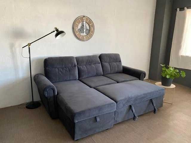 novo sofá-cama com arrumação envio gratis