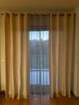 Conjunto de 6 cortinas em tom bege