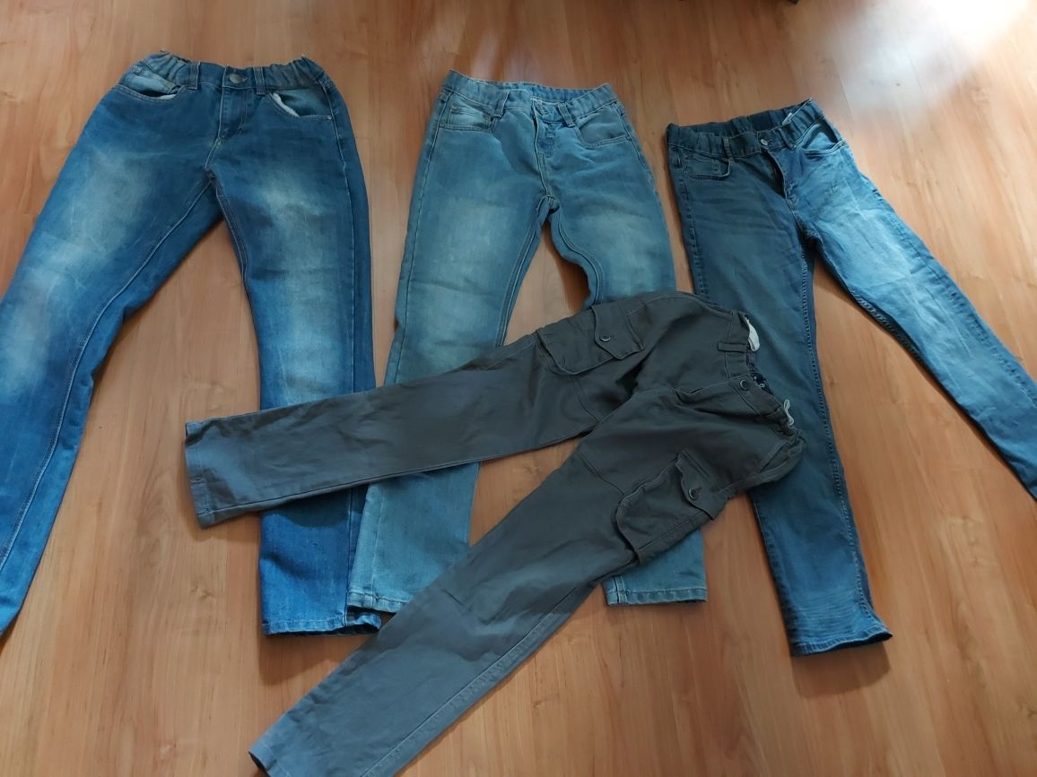 Spodnie dla chłopaka 4szt. Roz. 158 jeansy