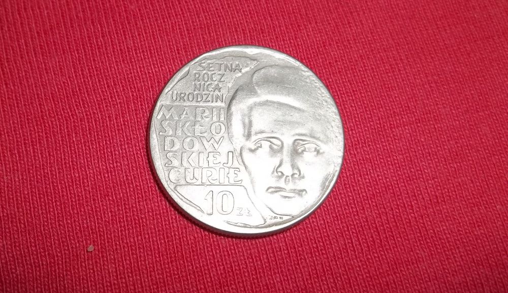 Moneta 10 złotych Byliśmy,Jesteśmy,Będziemy lub M.C.Skłodowska.Monety