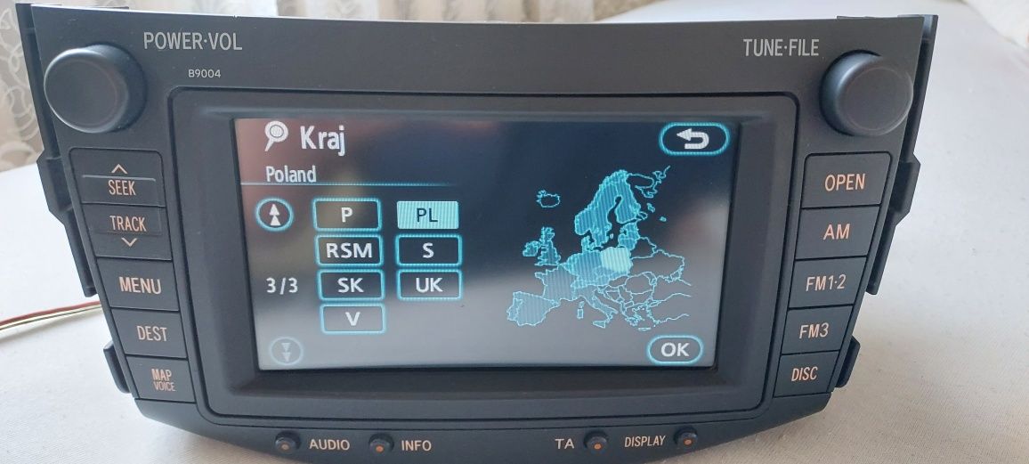 Nawigacja toyota corolla avensis laser napęd mechanizm DVD-ROM
