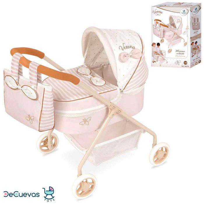 Детская коляска для кукол DeCuevas 86078 Verona с сумочкой и корзинкой