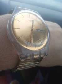 Vendo relógio dourado usado Swatch