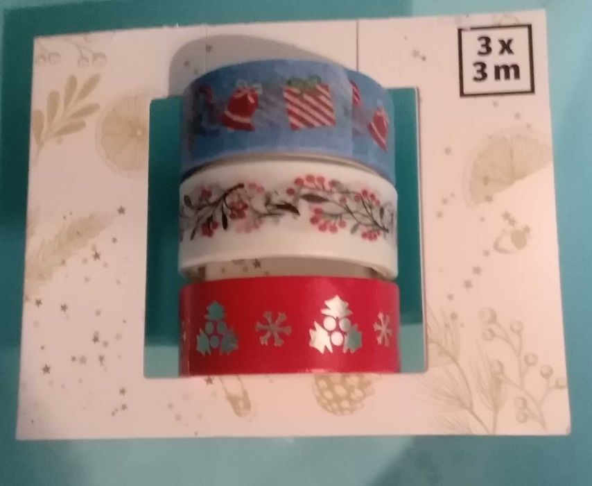 3 taśmy dekoracyjne washi.