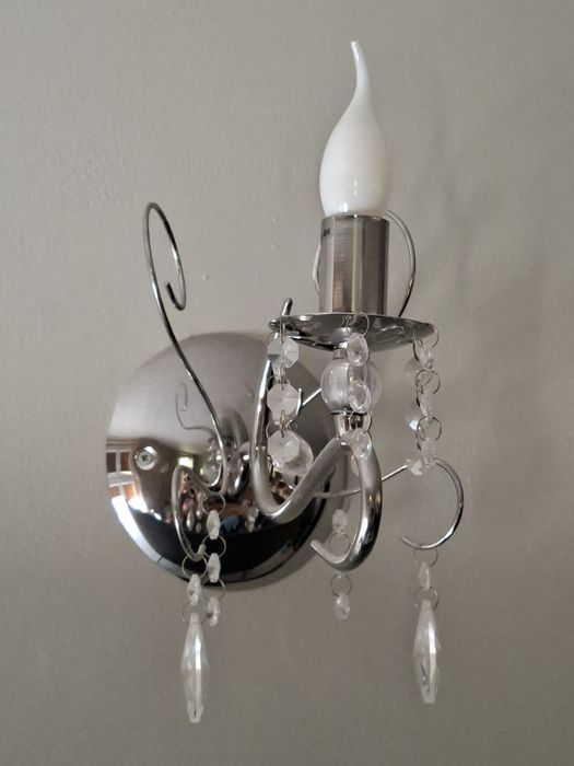 Żyrandol kryształy i kinkieta