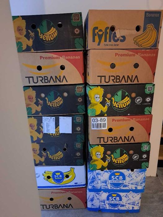 Kartony po bananach, pudło na przeprowadzki