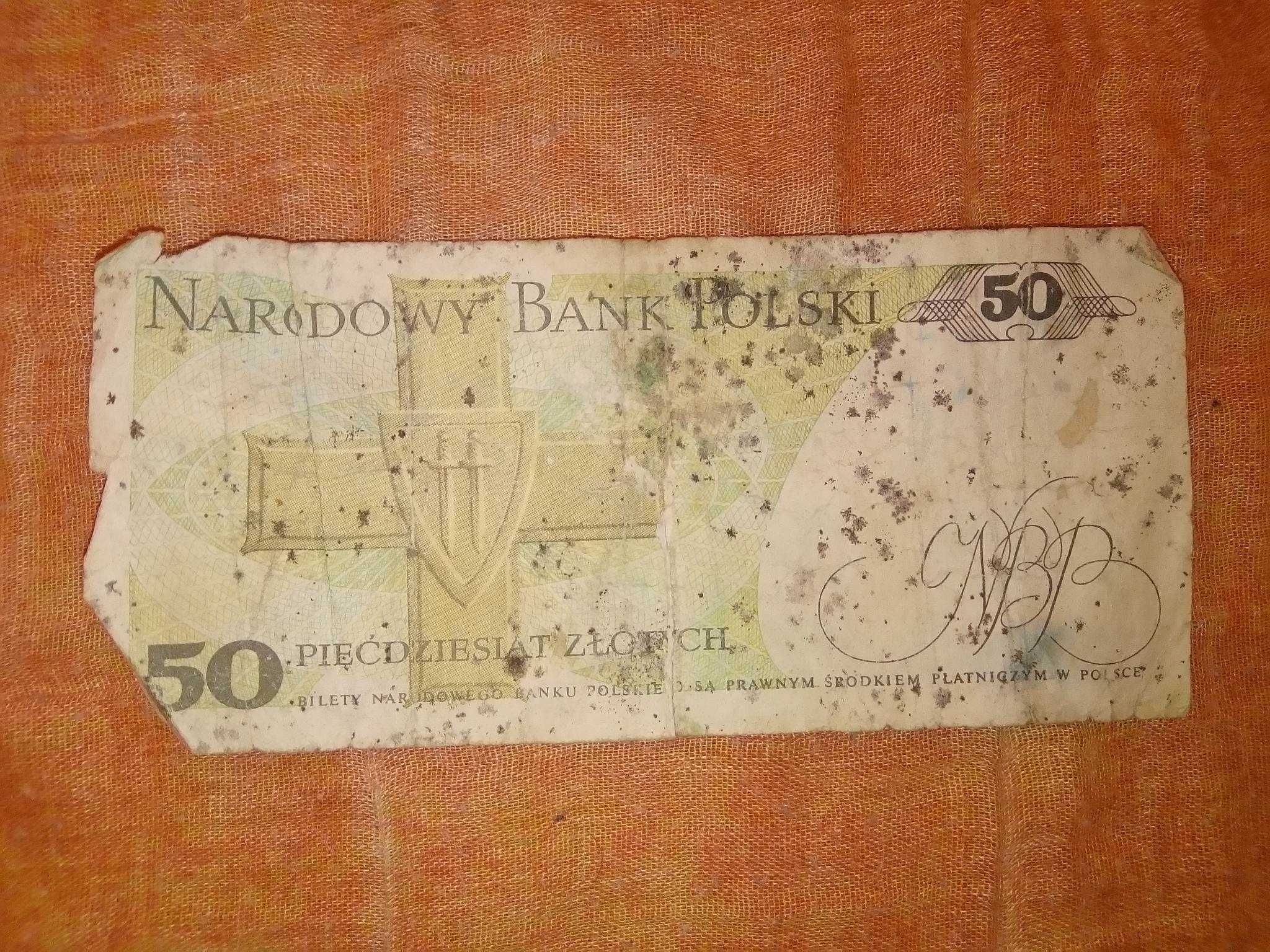 Banknot NBP 50 złotych polskich pięćdziesiąt Karol Świerczewski 1986