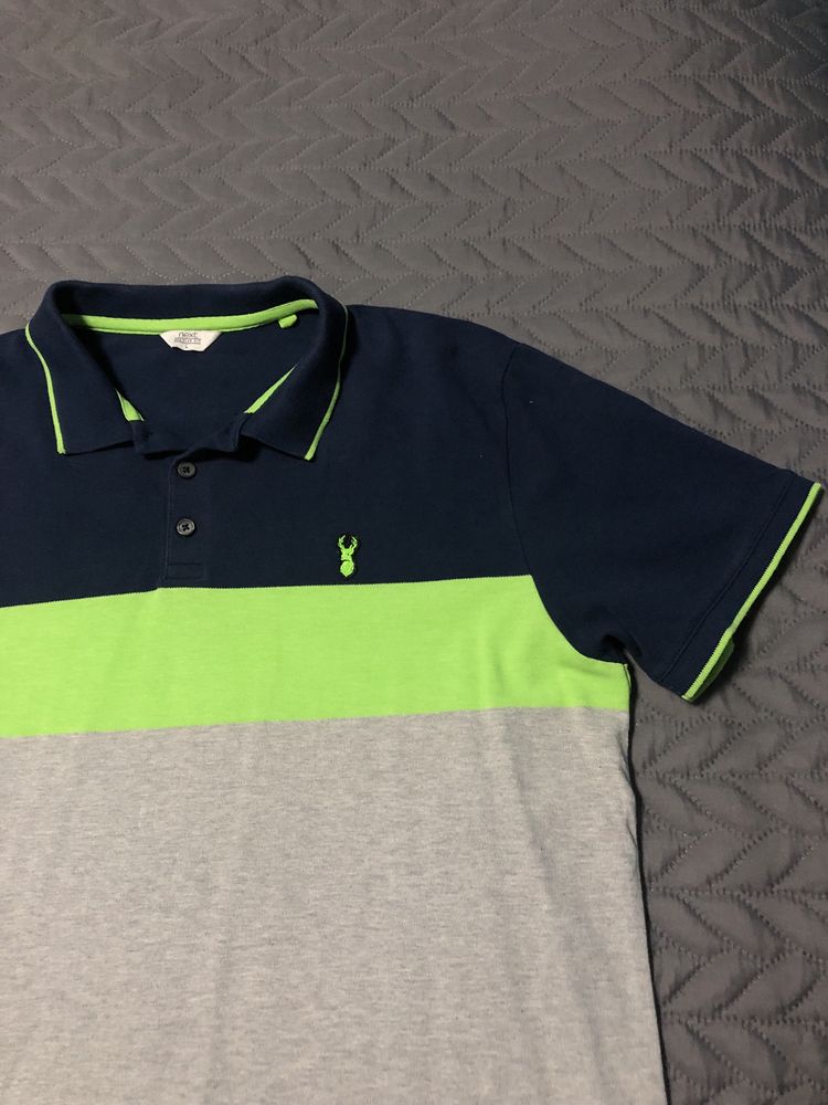 Tshirt Polo azul e cinza