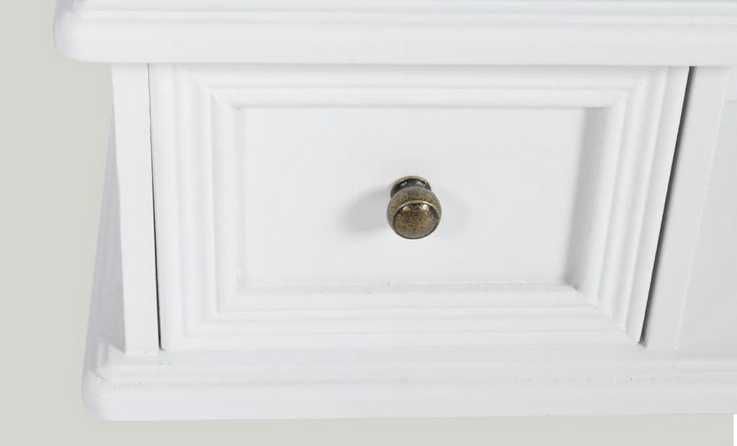 NOWA Toaletka MDF z Obrotowym Lustrem Biała Matowa 50 x 74 cm