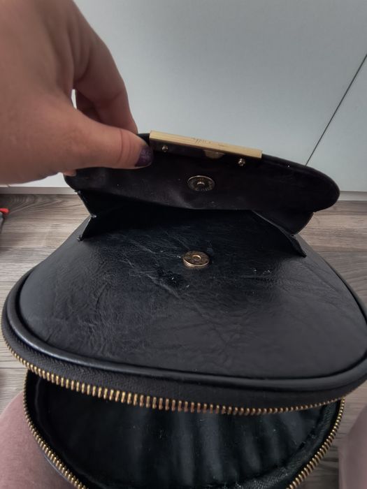 Plecak czarny skóra ekologiczna