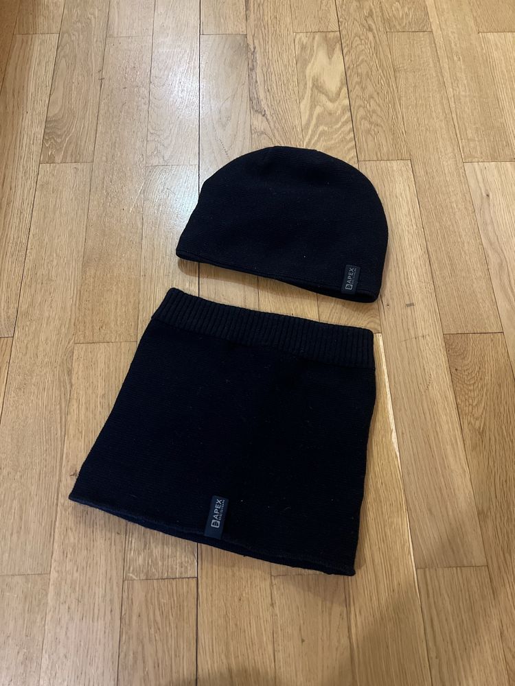 Чоловіча шапка + горловик APEX (One size; мужская шапка, бини)