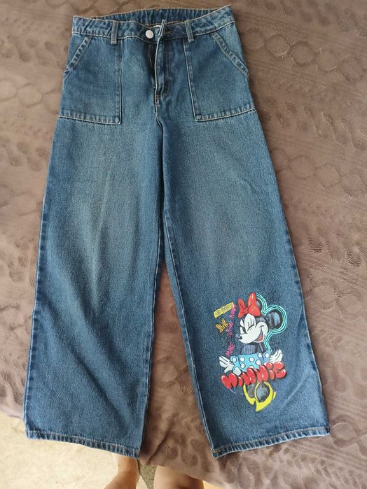 Джинси палаццо сині з Міккі на ріст 140-146