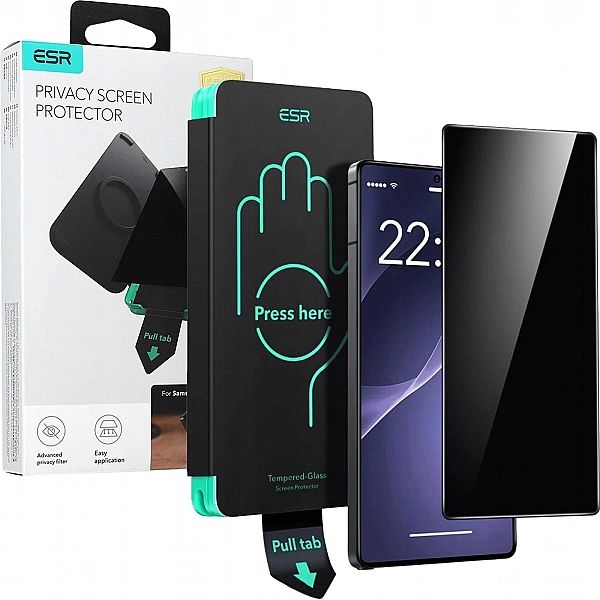 Szkło ESR 9H z filtrem prywatności do Samsung Galaxy S25 Ultra