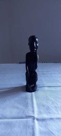 Estatueta do Pensador Africano - Pau Preto - Artesanato Angolano