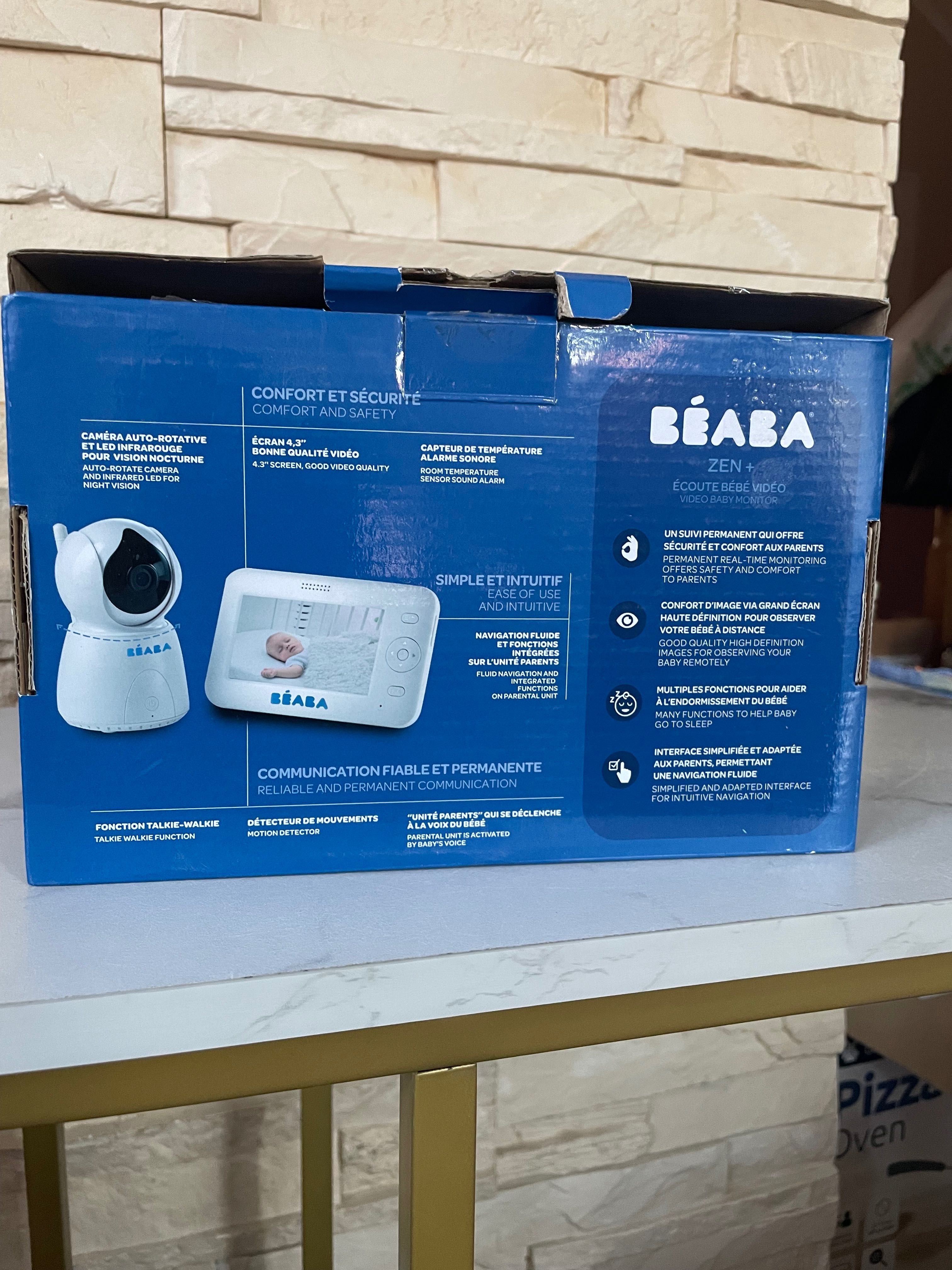Niania elektroniczna Beaba biały, Beaba Zen, niania z kamerą