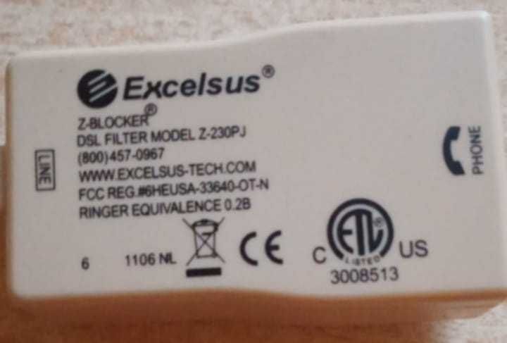 Filtr ADSL Z-Blocker model Z-230PJ Excelsus