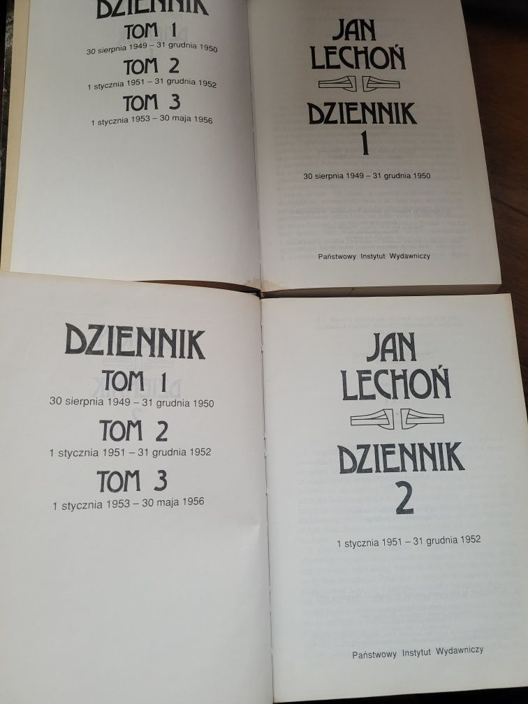 Jan Lechoń Dziennik tom 1 i 2 PIW 1992