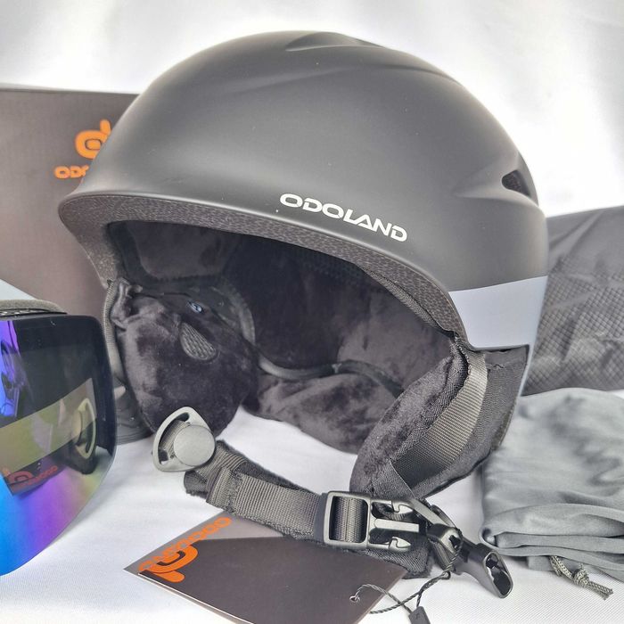 Kask narciarski Odoland SP0735 Black Grey L 59-61cm Gogle
