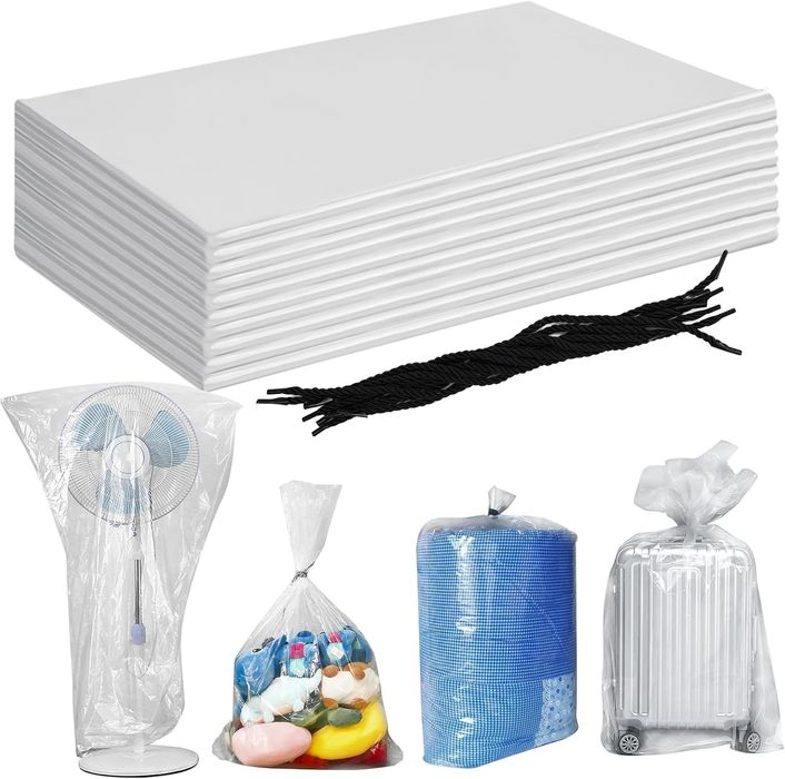 10 Torebek Plastikowych 100x152 cm Pyłoszczelne