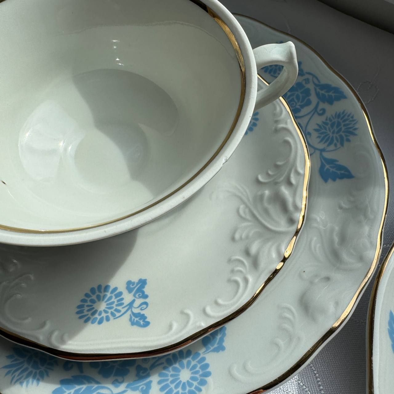 Serwis kawowo-śniadaniowy Wałbrzych Fryderyka Porcelana PRL