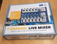 Profesjonalny mikser 7-ch 2 magistrale interfejs audio USB BT [2475]