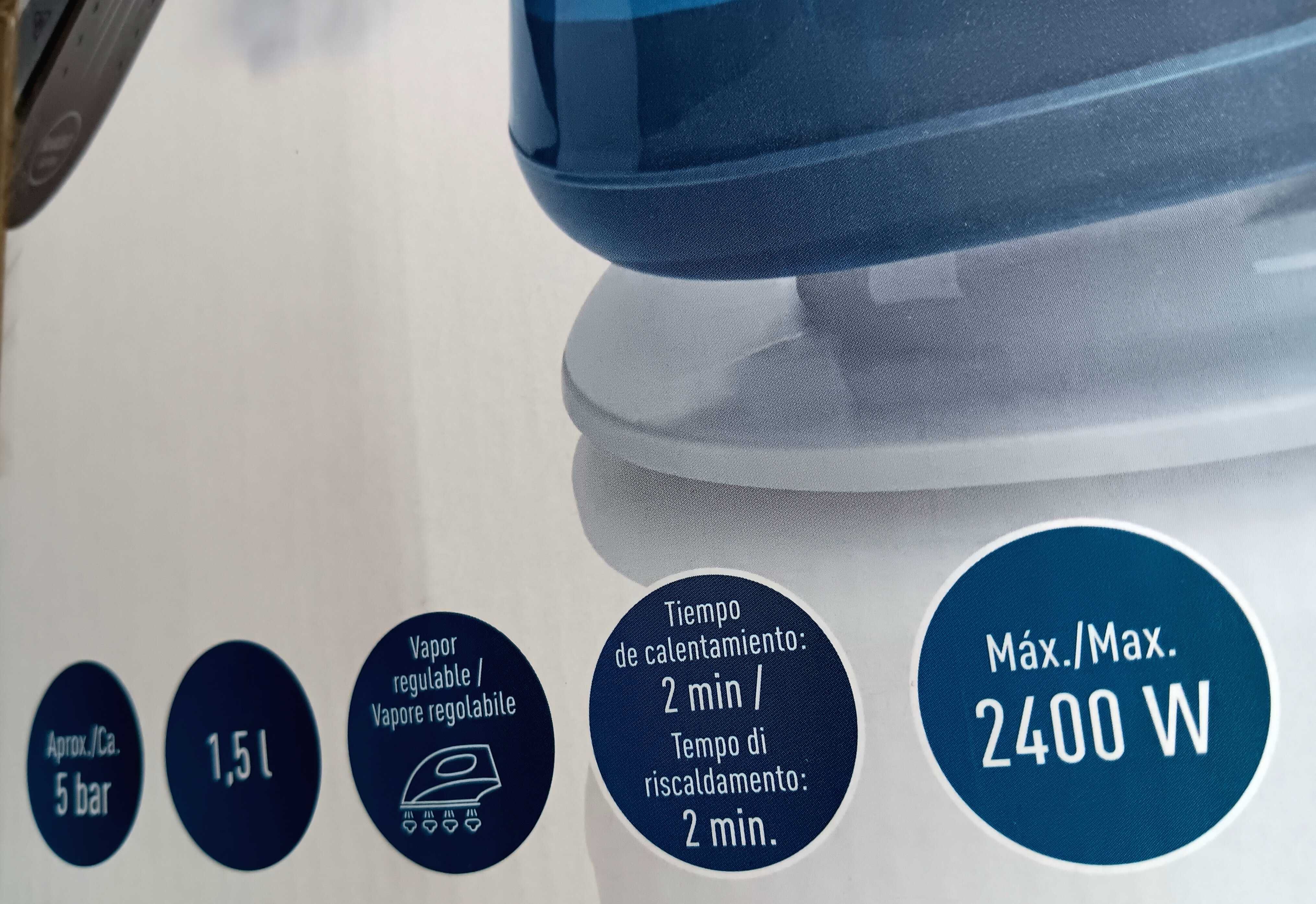 Ferro com caldeira 2400 w - 5 bare -   120 g / minuto. Com pouco uso