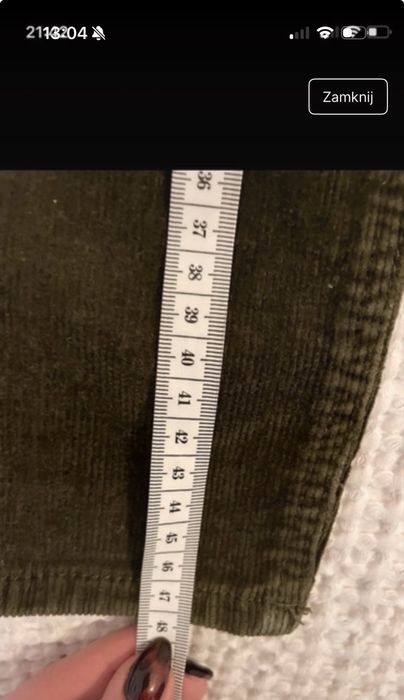 Zara sodbie sztruksy zielone jesien 86 12/18 m