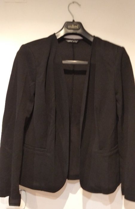 blazer preto cintado senhora, L (novo)