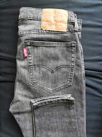 Levis 519 Skinny Fit SZARE jeansy elastyczne W34 dopasowane JAK NOWE