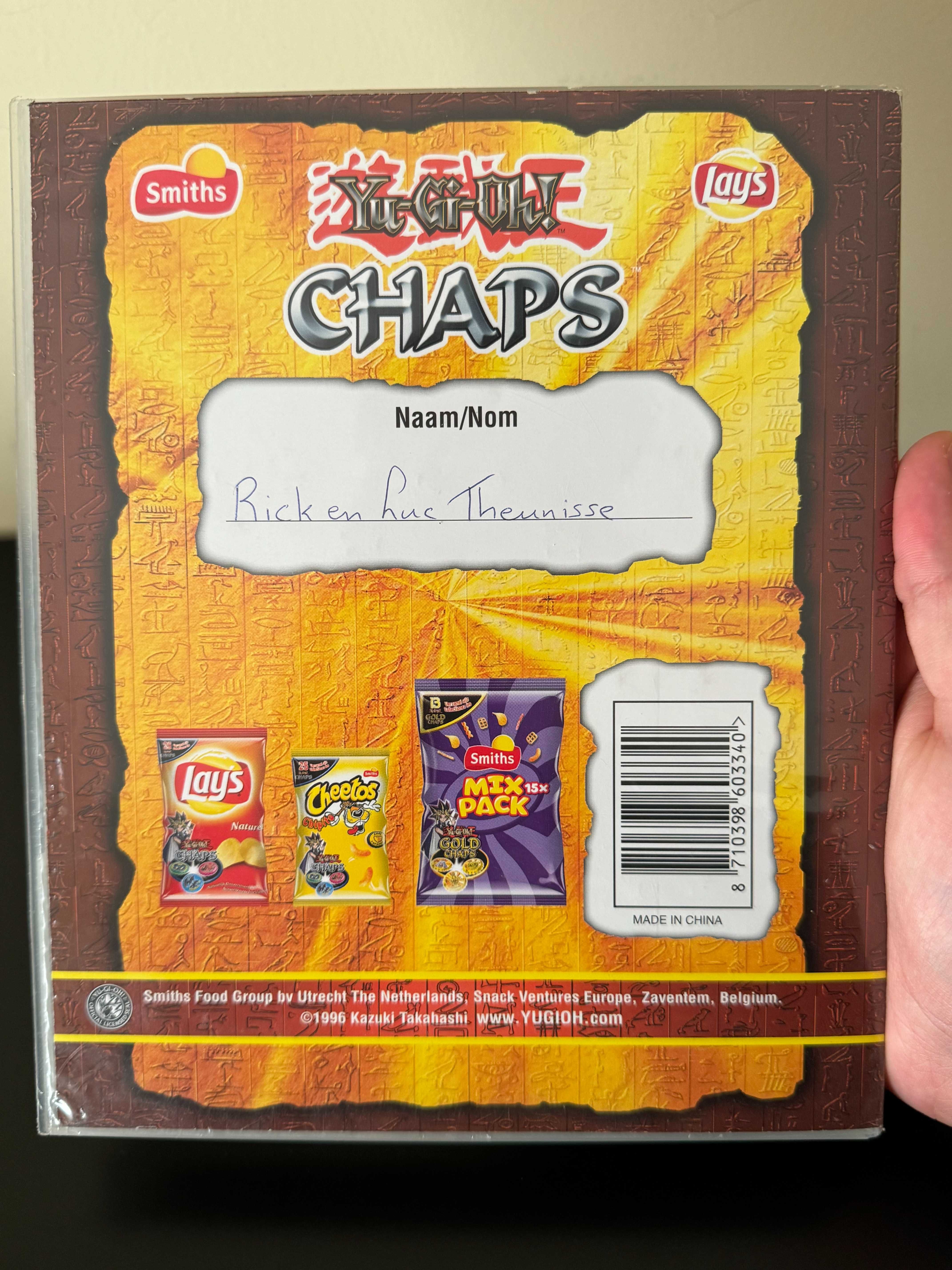 Coleção de Tazos Yu Gi Oh Chaps com caderneta