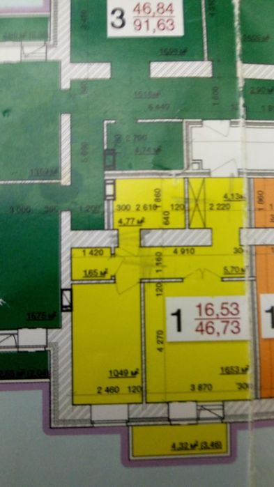 Євродвушка 44м2.