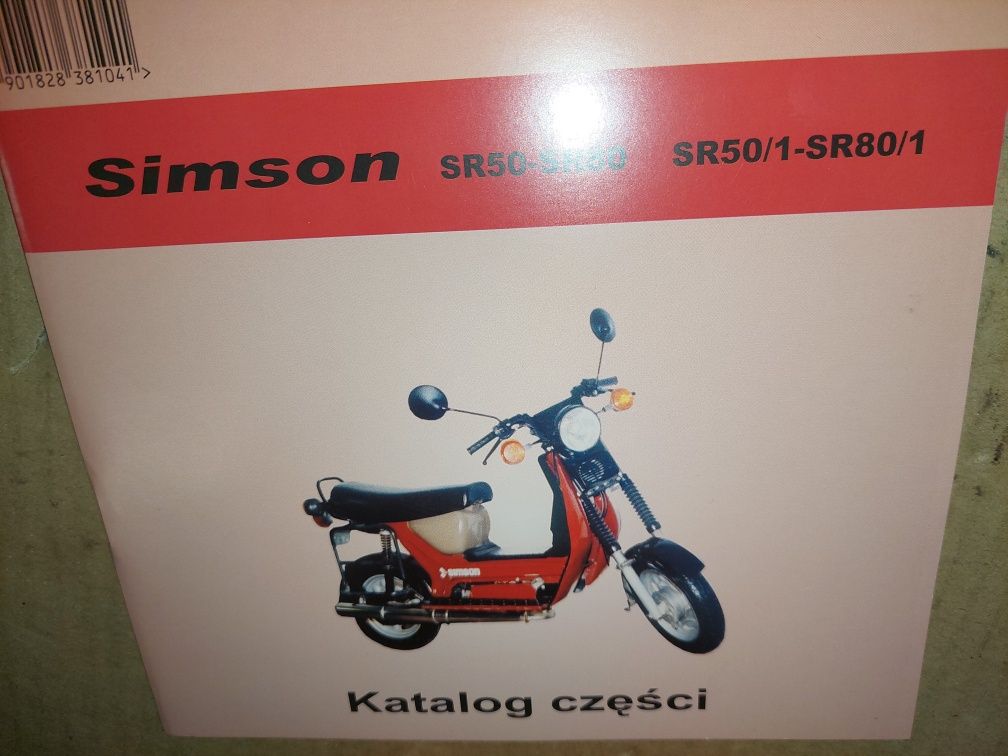 Nowy katalog czesci instrukcja obsługi simson sr50 sr80 silnik rama