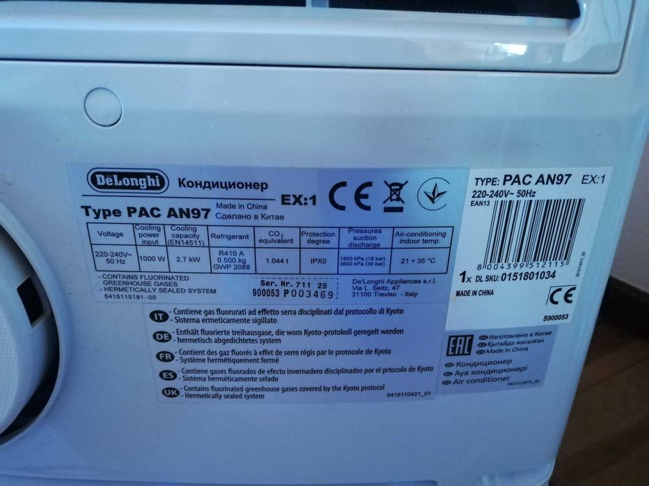 Ar Condicionado Portátil Delonghi