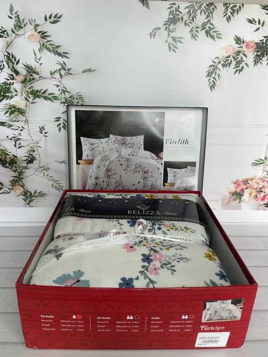 Теплий. Полуторний комплект постільної білизни з фланелі.  Туреччина.