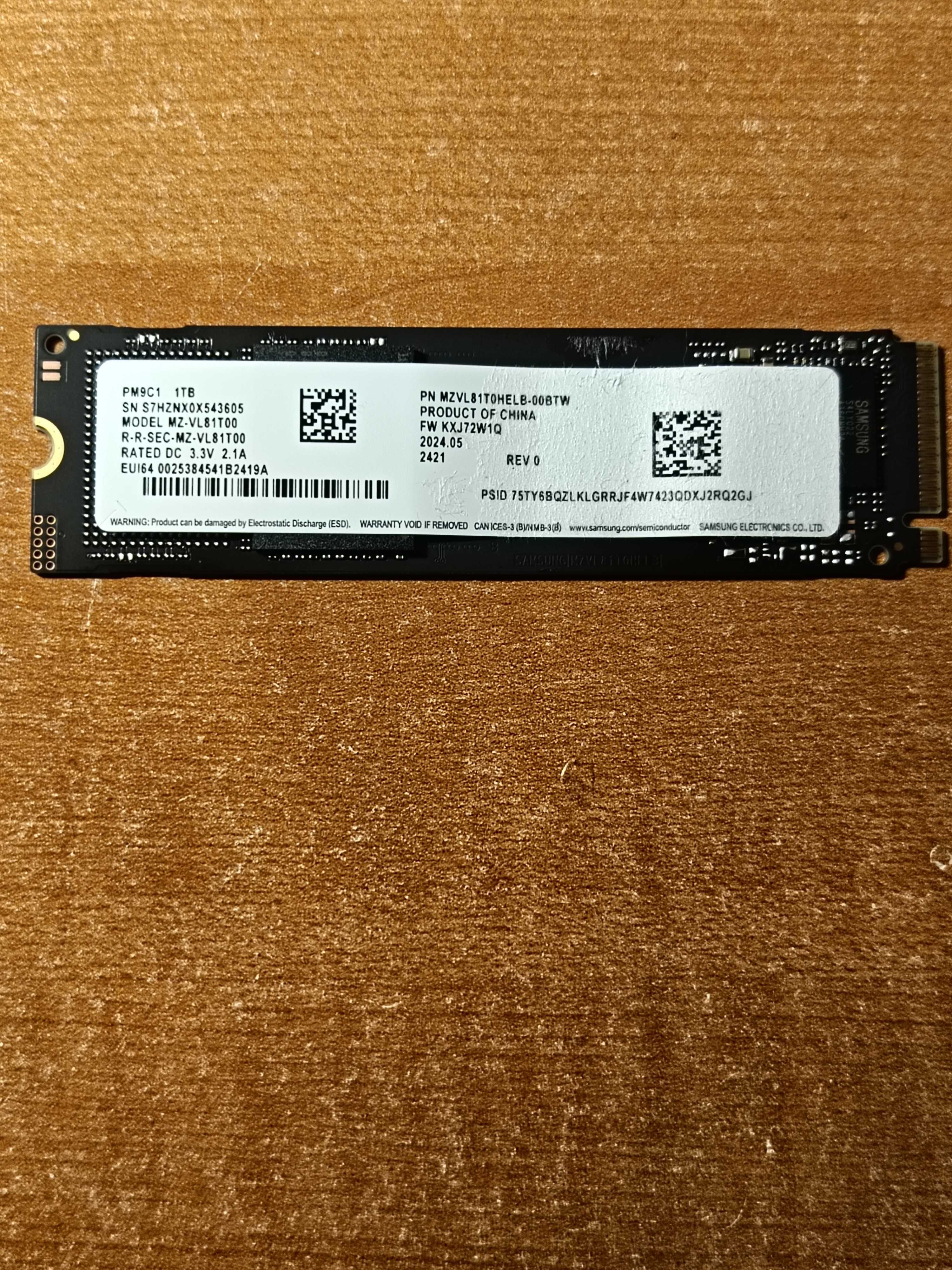 Samsung Ssd Nvme 1 TB Novos
