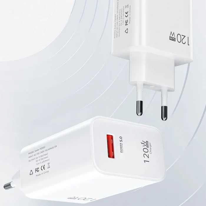 Carregador USB 120W ULTRA RÁPIDO GaN Xiaomi, Samsung, etc.
