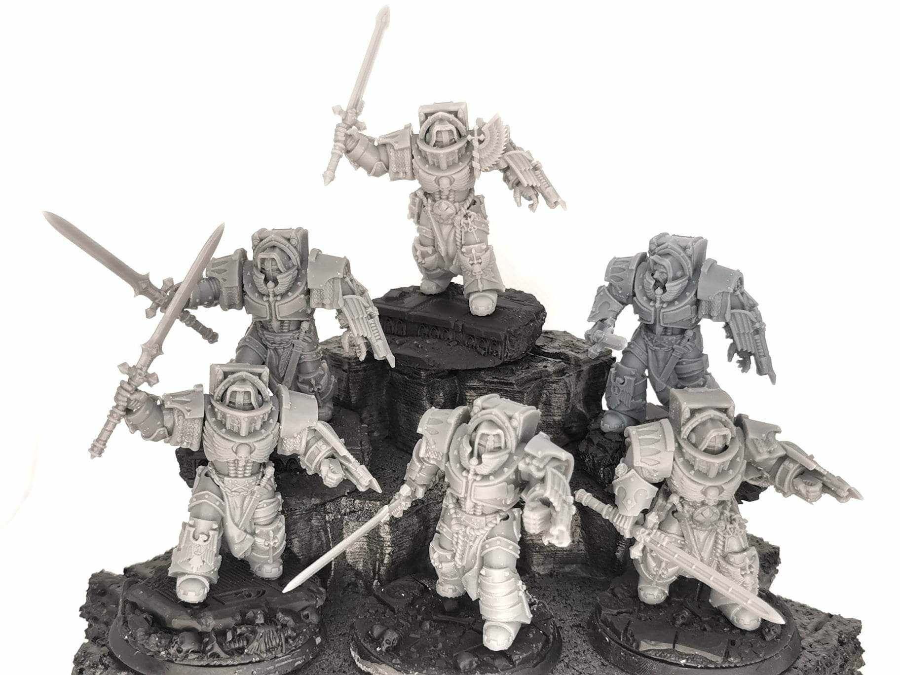 Dark Angels Inner Circle Knights Cenobium. Druk żywica 3D,.